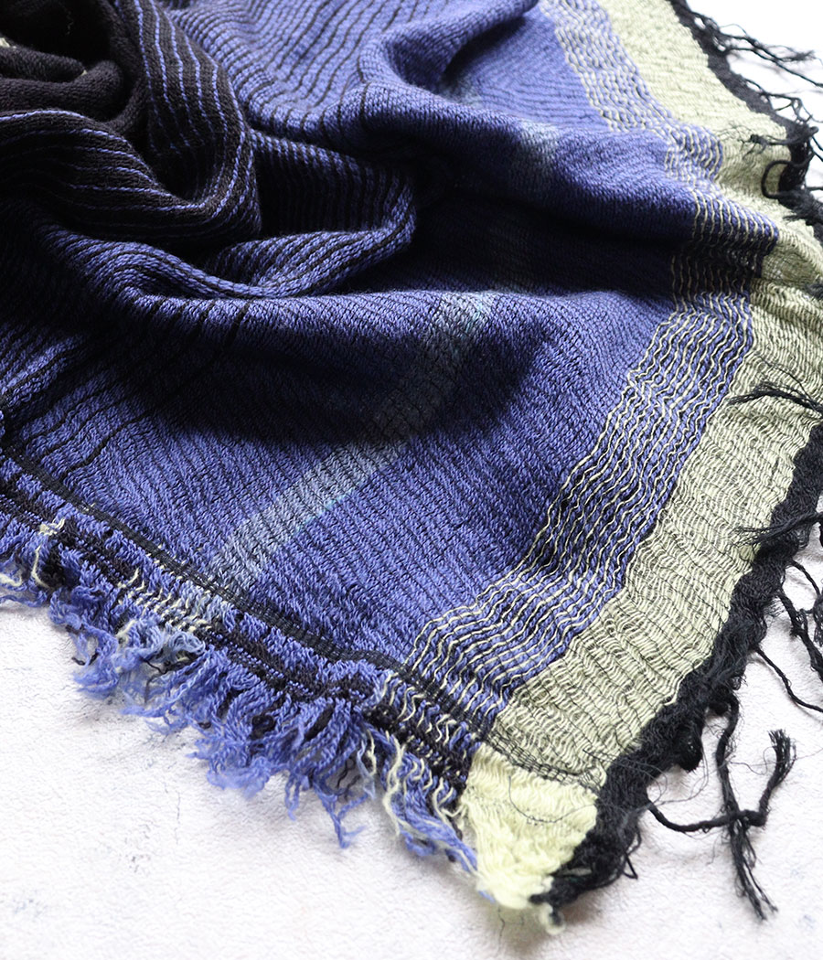 tamaki niime 播州織 ウールコットンショールS roots shawl SMALL 55