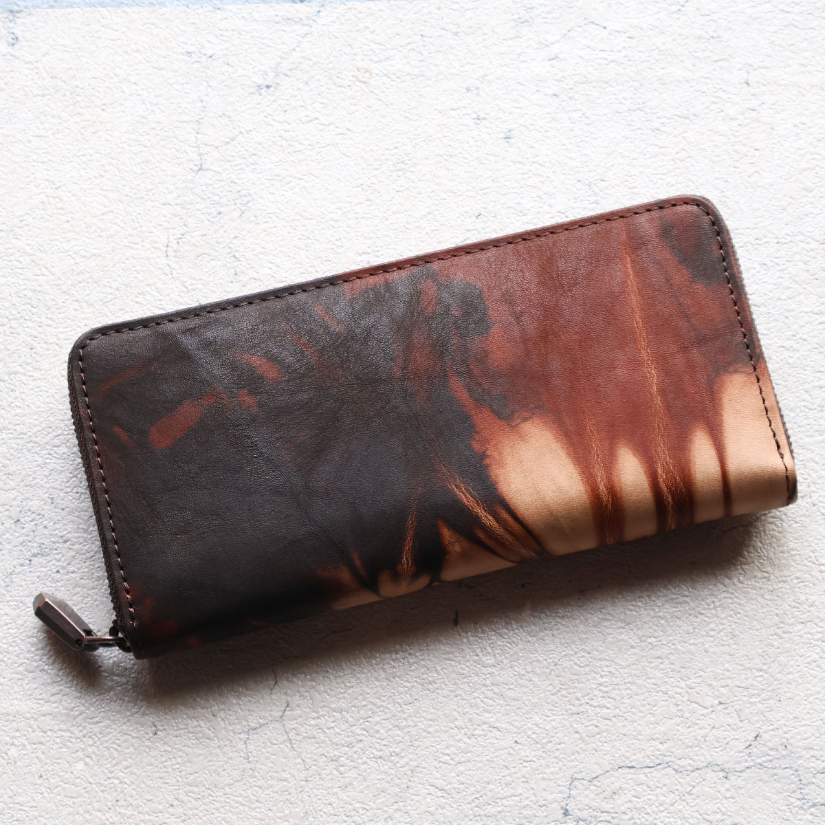 ラウンドファスナー長財布 コンパクト ZOO ズー 奄美大島泥染め