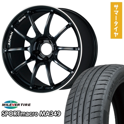 225/40R18 夏タイヤ ホイール4本セット MILEVER スポーツマクロ MA349