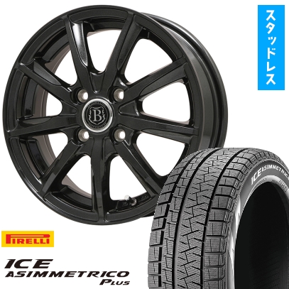 ICE ASIMMETRICO - 165/55R15スタッドレスタイヤ 車輪４本セットウィンター アイスアシンメトリコ つけ加える ボレアノ9 15in タイヤ、ホイール-自動車