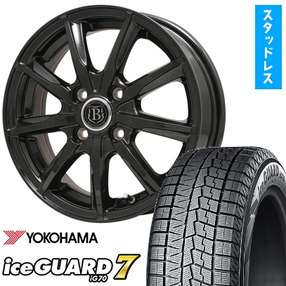 205/55R16 スタッドレスタイヤ ホイール4本セットアイスガード セブンIG70(5/114車用)ブランドルライン ボレアノ916インチ
