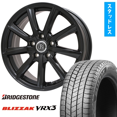 195/45R17 スタッドレスタイヤ ホイール4本セット ブリヂストン ブリザック VRX3 (5/114車用) ブランドルライン ボレアノ9 17インチ