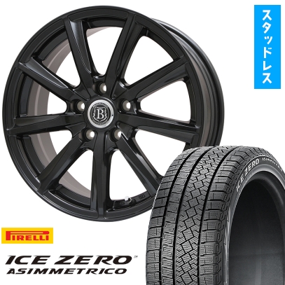 ICE ASIMMETRICO - 225/45R18 スタッドレスタイヤ 車輪4本仕掛ける (5/100車用) PIRELLI 冬季 アイスゼロアシンメトリコ ブランドルライン ボレアノ9 18in タイヤ、ホイール-車、バイク、自転車