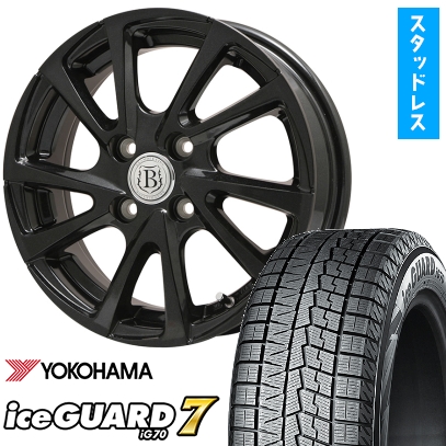 165/70R14スタッドレスタイヤ ホイール４本セットヨコハマ アイスガード セブン ボレアノ10 14インチ ※コンパクトカー装着不可