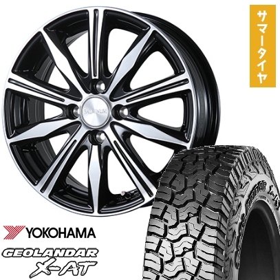 165/65R14 夏タイヤ ホイール4本セット YOKOHAMA ジオランダー X-AT G016 (4/100車用) BRIDGESTONE バルミナ K10 14インチ