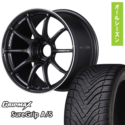 225/40R18 オールシーズンタイヤ ホイール4本セット GRIPMAX シュアグリップ オールシーズン(限定) (5/100車用) YOKOHAMA アドバンレーシング RSIII 18インチ