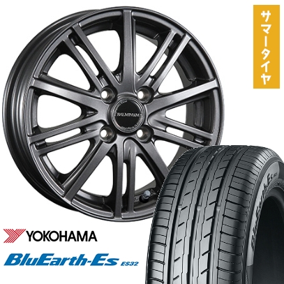 155/65R13 夏タイヤ ホイール4本セット YOKOHAMA ブルーアース ES32 (軽自動車用) BRIDGESTONE バルミナ BR10 13インチ