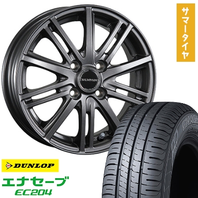 145/80R13 夏タイヤ ホイール4本セット DUNLOP エナセーブ EC204 (軽自動車用) BRIDGESTONE バルミナ BR10 13インチ