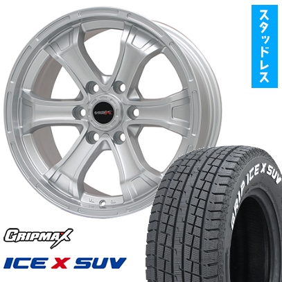 265/65R17 スタッドレスタイヤ ホイール4本セット GRIP MAX アイスX SUV RWL ホワイトレター BIGWAY B-MUD K B-MUD K 17インチ