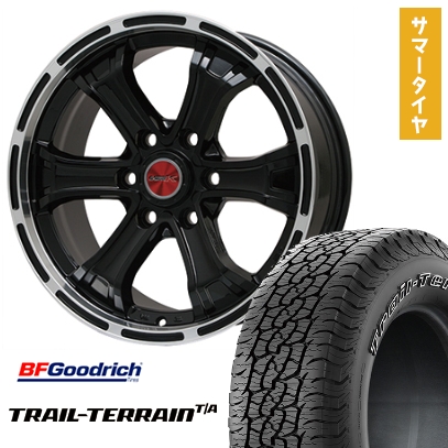 265/65R18 夏タイヤ ホイール4本セット BFグッドリッチ トレールテレーンT/A ORWL (6/139車用) BIGWAY B-MUD K(グロスブラックリムポリッシュトヨタ用 18インチ