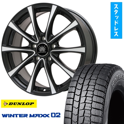215/65R16 スタッドレスタイヤ ホイール4本セット アルファード/ヴェルファイア等 DUNLOP ウインターマックス 02 WM02 PREMIX アマルフィV Jr 16インチ