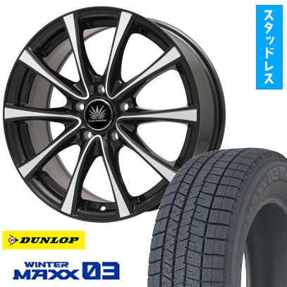 225/55R18 スタッドレスタイヤ ホイール4本セット DUNLOP ウインターマックス 03 WM03 (5/114車用) PREMIX アマルフィV Jr 18インチ