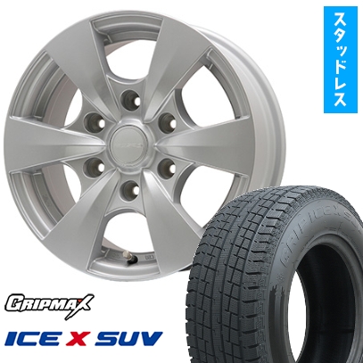 Ice X - 195/80R15 スタッドレスタイヤ 車輪4本仕掛ける GRIP MAX 内燃機関X SUV BSW ブラックサイドウォール (隊商用) エルベ ビズスポ  15in 自動車-冬タイヤ、ホイールセット-車、バイク、自転車