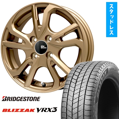 175/60R16 スタッドレスタイヤ ホイール4本セット クロスビー/イグニス用 BRIDGESTONE ブリザック VRX3 BRANDLE-LINE レツィオ 16インチ