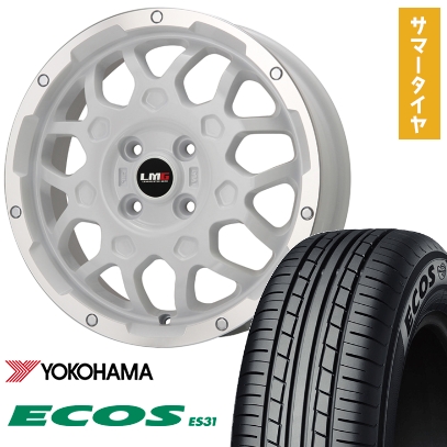 165/55R15 夏タイヤ ホイール4本セット YOKOHAMA エコス ES31 (軽自動車用) レアマイスター LMG MS-9W 15インチ