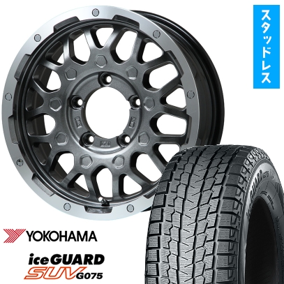 175/80R16 スタッドレスタイヤ ホイール4本セット ジムニー YOKOHAMA アイスガード SUV G075 LEHRMEISTER LMG MS-9W 16インチ