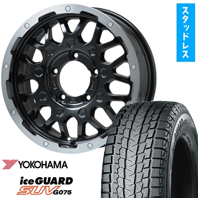 175/80R16 スタッドレスタイヤ ホイール4本セット ジムニー YOKOHAMA アイスガード SUV G075 LEHRMEISTER LMG MS-9W 16インチ