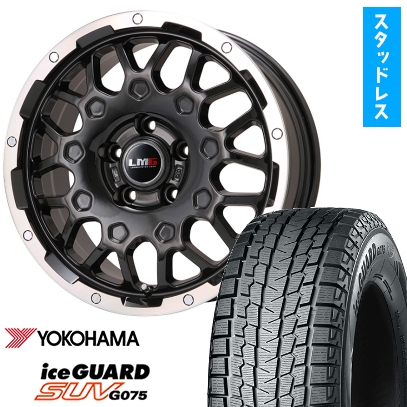 アイスガード SUV G075 - 225/60R17 スタッドレスタイヤ 車輪4本仕掛ける YOKOHAMA (5/114車用) LEHRMEISTER LMG MS-9W 17in タイヤ、ホイール-自動車