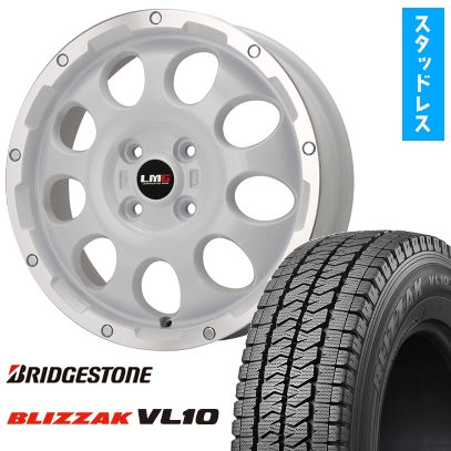145/80R12 スタッドレスタイヤ ホイール4本セット BRIDGESTONE ブリザック VL10 80/78N (軽自動車用) LEHRMEISTER LMG CS-9 12インチ