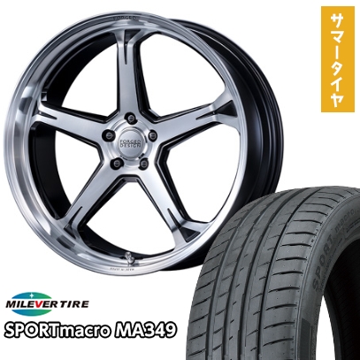 255/35R20 夏タイヤ ホイール4本セット MILEVER スポーツマクロ MA349 (5/114車用) MZ SPEED FORGEDデザイン 888 20インチ
