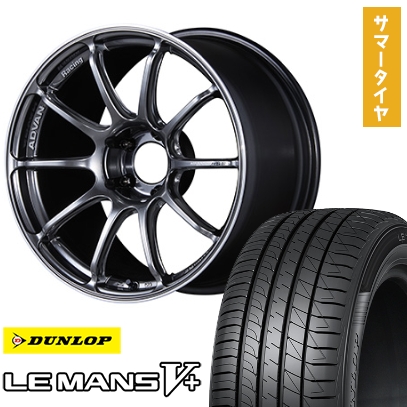 225/35R19 夏タイヤ ホイール4本セット DUNLOP ルマン V+(ファイブプラス) (5/100車用) ヨコハマ アドバンレーシング RSIII 19インチ