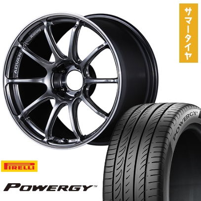 245/45R19 夏タイヤ ホイール4本セット PIRELLI パワジー (5/100車用) YOKOHAMA アドバンレーシング RSIII 19インチ