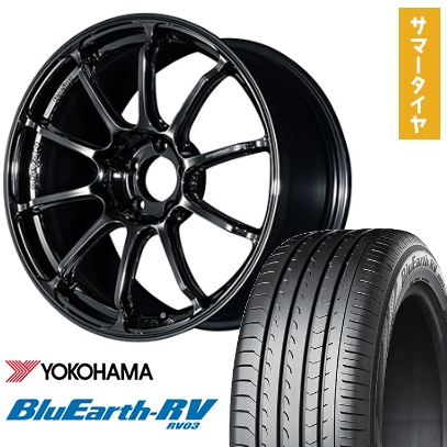 BluEarth - 245/45R19 夏タイア 車輪4本仕掛ける YOKOHAMA 青碧地びた RV-03 (5/114車用) YOKOHAMA アドバンレーシング RSIII 19in 夏タイヤ、ホイールセット-自動車