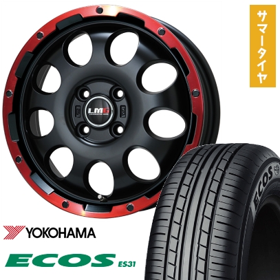 165/55R15 夏タイヤ ホイール4本セット YOKOHAMA エコス ES31 (軽自動車用) レアマイスター LMG CS-9 15インチ