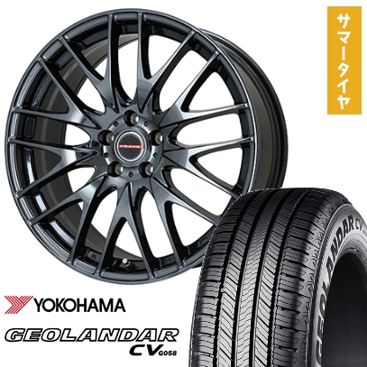 235/55R20 夏タイヤ ホイール4本セット YOKOHAMA ジオランダー CV G058 (5/114車用) BIGWAY LEYSEEN プラバ9M(BMC) 20インチ