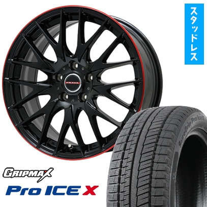 255/45R20 スタッドレスタイヤ ホイール4本セット GRIPMAX シュアグリップアイスX BSW(限定) (5/114車用) BIGWAY LEYSEEN プラバ9M 20インチ
