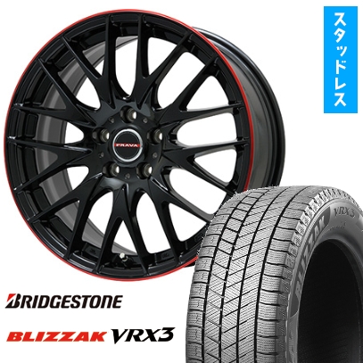 (5/114車用)  スタッドレスタイヤ ホイール4本セット 255/45R20 ブリヂストン ブリザック VRX3 ビッグウエイ LEYSEEN プラバ9M  20インチ