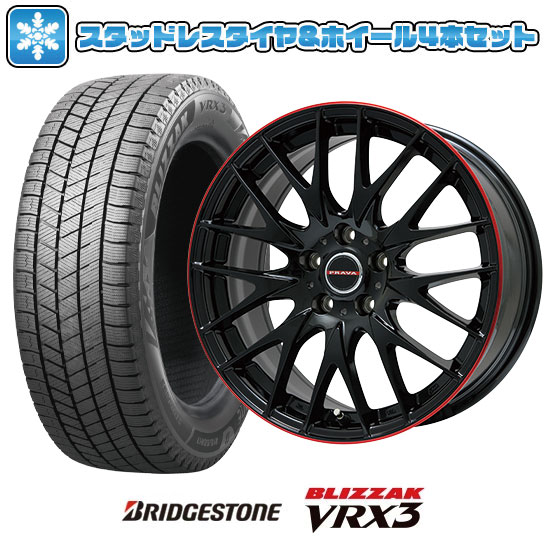 225/45R18 スタッドレスタイヤ ホイール4本セット BRIDGESTONE ブリザック VRX3 (5/114車用) BIGWAY LEYSEEN プラバ9M 18インチ : arktire 4283 114668 35089 35089 : アークタイヤ