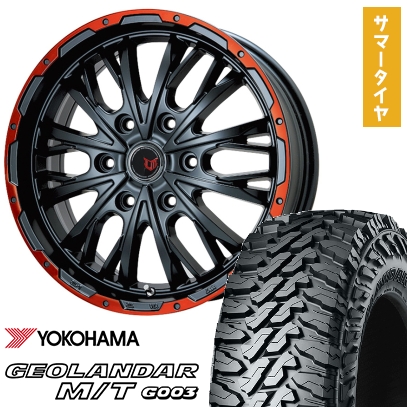 GEOLANDAR - 275/55R20 夏タイア 車輪4本仕掛ける プラド YOKOHAMA ジオランダー M/T G003 LEHRMEISTER LMG ヴァスティア(グロス黒いこと/赤いことリム) 20in 夏タイヤ、ホイールセット-車、バイク、自転車-自動車