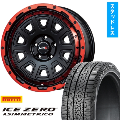 ICE ASIMMETRICO - 225/60R17 スタッドレスタイヤ 車輪4本仕掛ける PIRELLI 冬季 アイスゼロアシンメトリコ (5/114車用) LEHRMEISTER LMG DS-10 17in タイヤ、ホイール-車、バイク、自転車