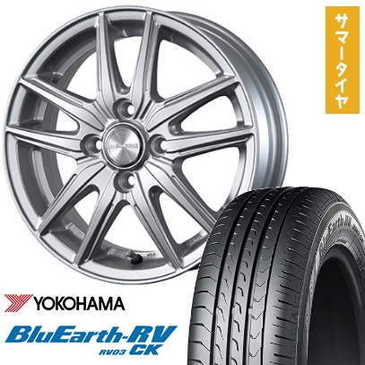 165/65R14 夏タイヤ ホイール4本セット YOKOHAMA ブルーアース RV-03CK (軽自動車用) BRIDGESTONE エコフォルム SE-20 14インチ