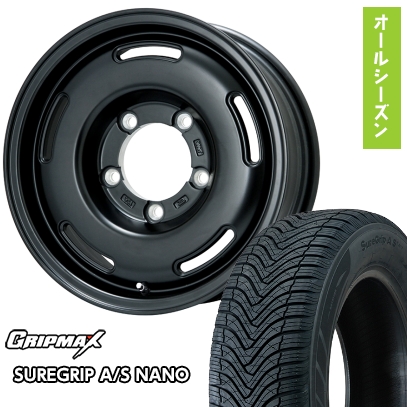 【新品】ジムニーシエラ オールシーズンタイヤ ホイール4本セット 195/80R15 グリップマックス SUREGRIP A/S NANO(限定) プレミックス プディン 15インチ