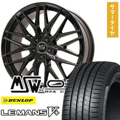 245/40R19 夏タイヤ ホイール4本セット DUNLOP ルマン V+(ファイブプラス) (5/114車用) MSW by OZ Racing MSW 50(グロスブラック) 19インチ