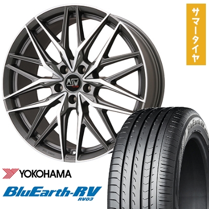 245/40R20 夏タイヤ ホイール4本セット YOKOHAMA ブルーアース RV-03 (5/114車用) MSW by OZ Racing MSW 50(マットガンメタポリッシュ) 20インチ