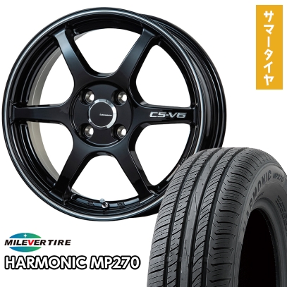 195/55R16 夏タイヤ ホイール4本セット MILEVER ハーモニック MP270(限定) (4/100車用) LEHRMEISTER CS-V6 16インチ