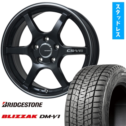 215/60R17 スタッドレスタイヤ ホイール4本セット BRIDGESTONE ブリザック DM-V1 DMV1 (5/114車用) LEHRMEISTER CS-V6 17インチ