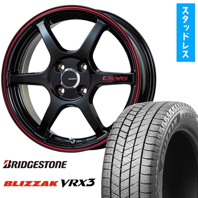 165/55R15 スタッドレスタイヤ ホイール4本セット BRIDGESTONE ブリザック VRX3 (軽自動車用) LEHRMEISTER CS-V6 15インチ