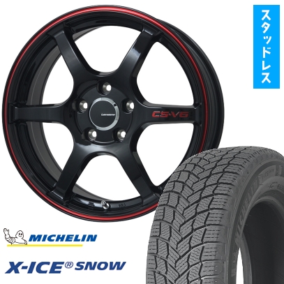 X-ICE - 215/55R17 スタッドレスタイヤ 車輪4本仕掛ける MICHELIN エックス内燃機関 白いもの (5/100車用) LEHRMEISTER CS-V6 17in 車、バイク、自転車-冬タイヤ、ホイールセット-自動車