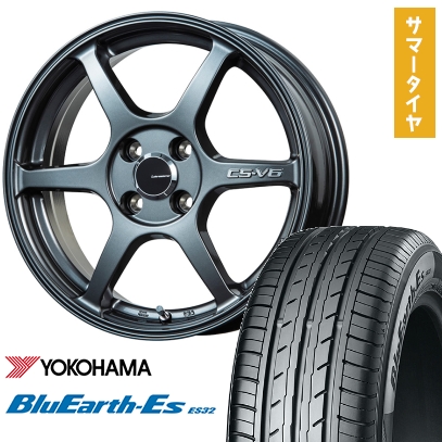 165/60R15 夏タイヤ ホイール4本セット YOKOHAMA ブルーアース ES32 (軽自動車用) LEHRMEISTER CS-V6(ガンメタ) 15インチ