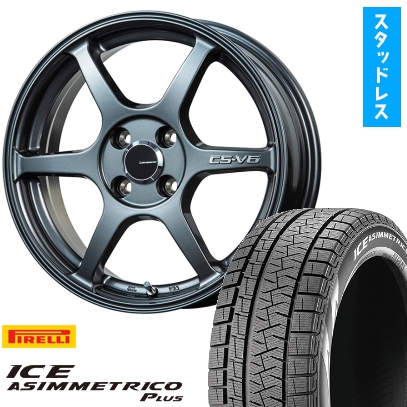 ICE ASIMMETRICO 165/55R15 スタッドレスタイヤ ホイール4本セット 