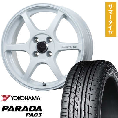 PARADA PA03 165/55R14 夏タイヤ ホイール4本セット YOKOHAMA ブラック