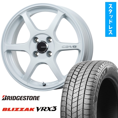 ブリザック VRX3 - 165/55R15 スタッドレスタイヤ 車輪4本仕掛ける BRIDGESTONE (軽自動車用) LEHRMEISTER CS-V6 15in タイヤ、ホイール-自動車
