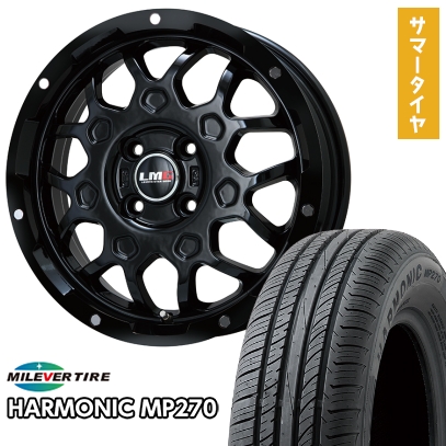 155/65R14 夏タイヤ ホイール4本セット MILEVER ハーモニック MP270