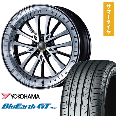 225/40R19 夏タイヤ ホイール4本セット YOKOHAMA ブルーアース GT AE51 (5/114車用) MZ SPEED ジュリア バリアン 19インチ