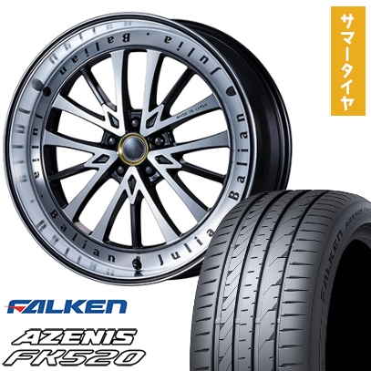 225/35R19 夏タイヤ ホイール4本セット FALKEN アゼニス FK520L (5/114車用) エムズスピード ジュリア バリアン 19インチ