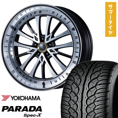 235/55R20 夏タイヤ ホイール4本セット YOKOHAMA PARADA Spec-X (5/114車用) MZ SPEED ジュリア バリアン 20インチ